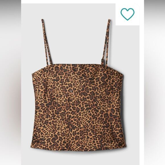 NWT GAP Satin Cami Animal Print Size Large Tall - Picture 4 of 4